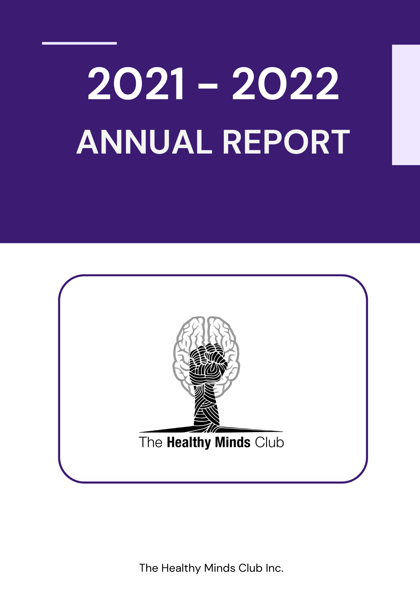 Annual Report 2021 – 2022 cover